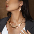 Elegant Fashion Earrings Necklace Lady