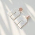 Rainbow Polymer Clay Handmade Retro Earrings