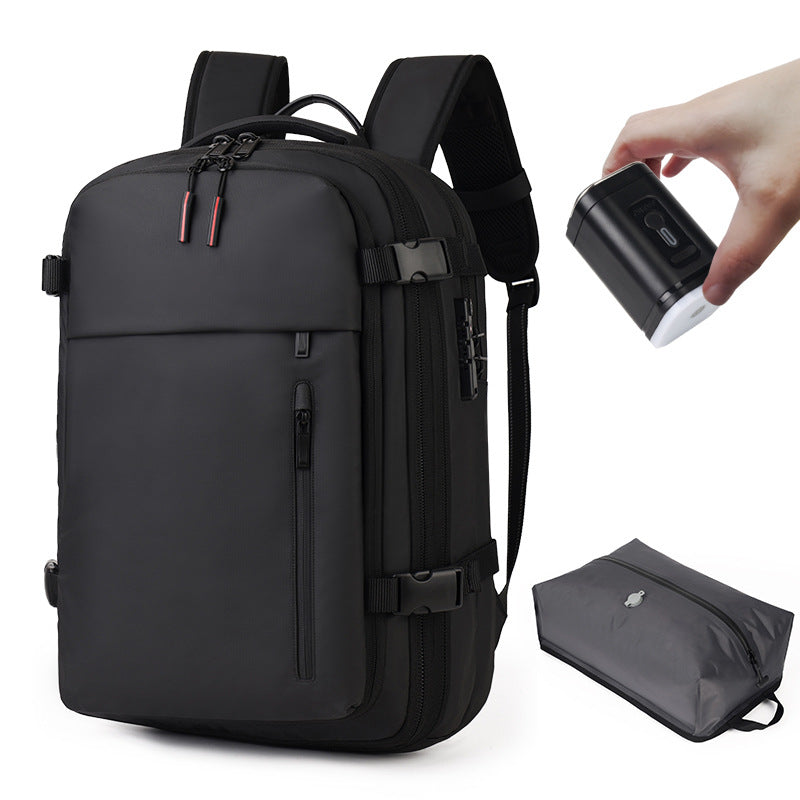 Vacuum-sealed Backpack Cross-border Trade Large Capacity Compression Design Short-trip Travel Bag With USB Charging Port