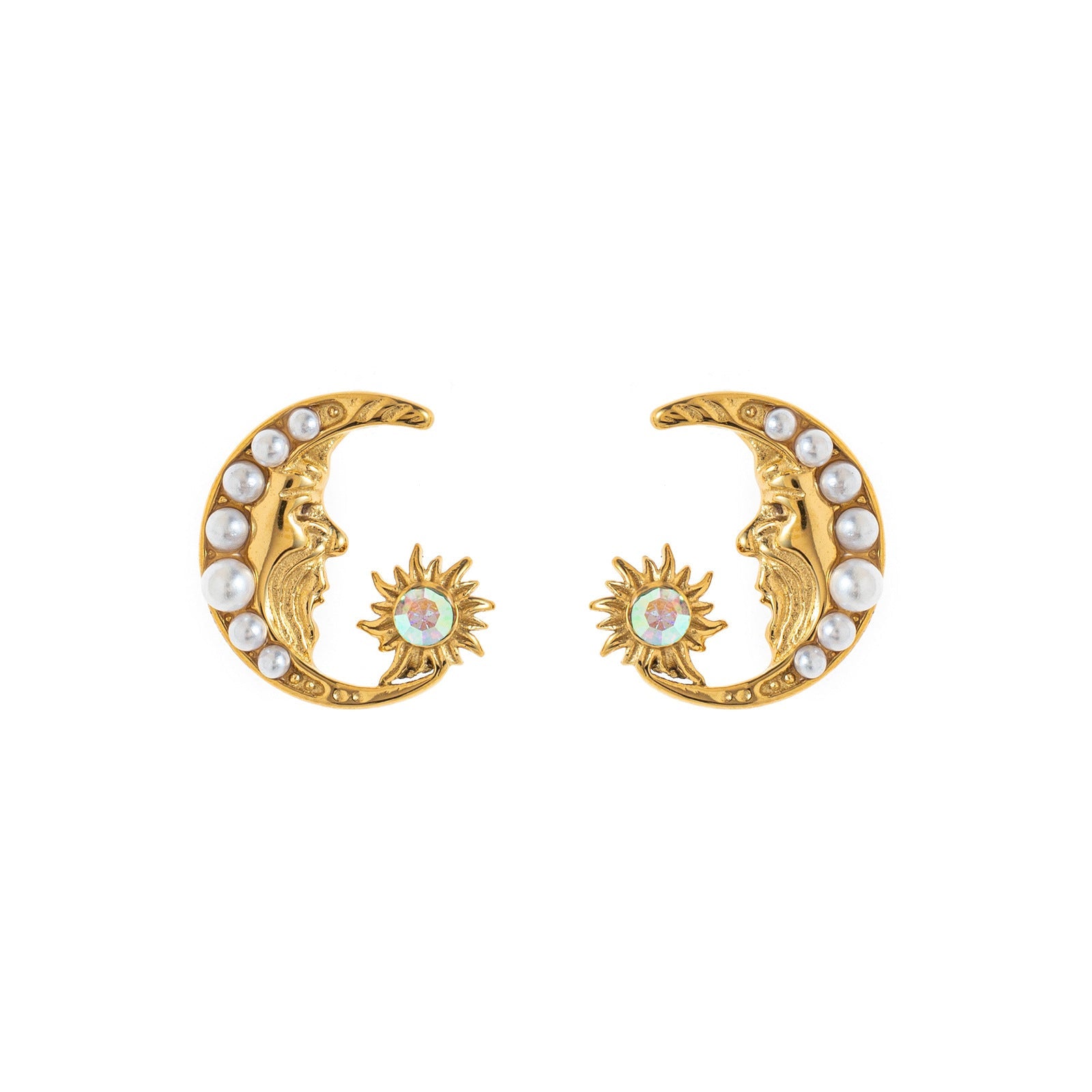 Fashion Stainless Steel Pearl Earrings