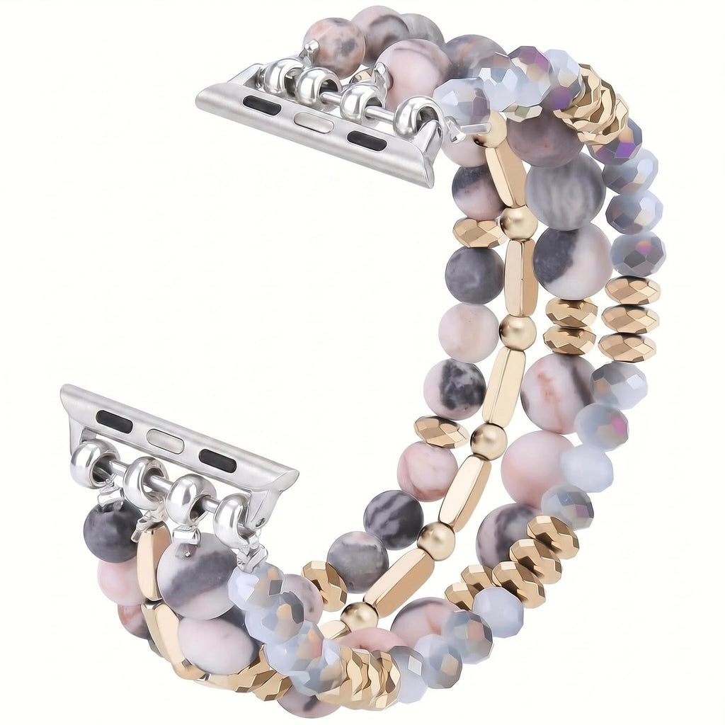 Bohemian Natural Stone Beaded Band For Watch Series Replacement Strap For IWatch Women Men