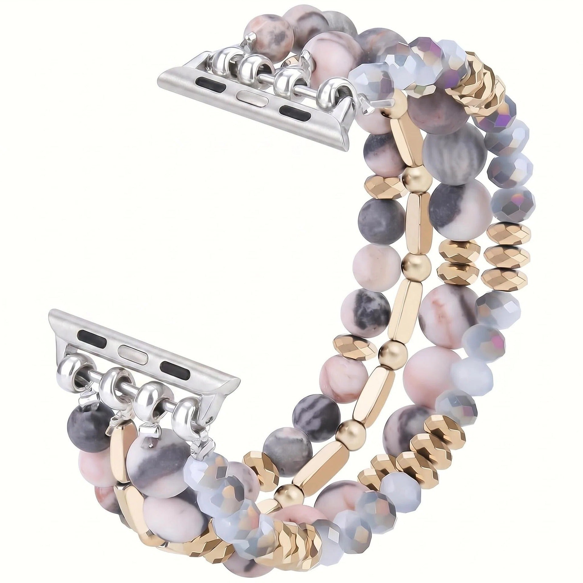 Bohemian Natural Stone Beaded Band For Watch Series Replacement Strap For IWatch Women Men