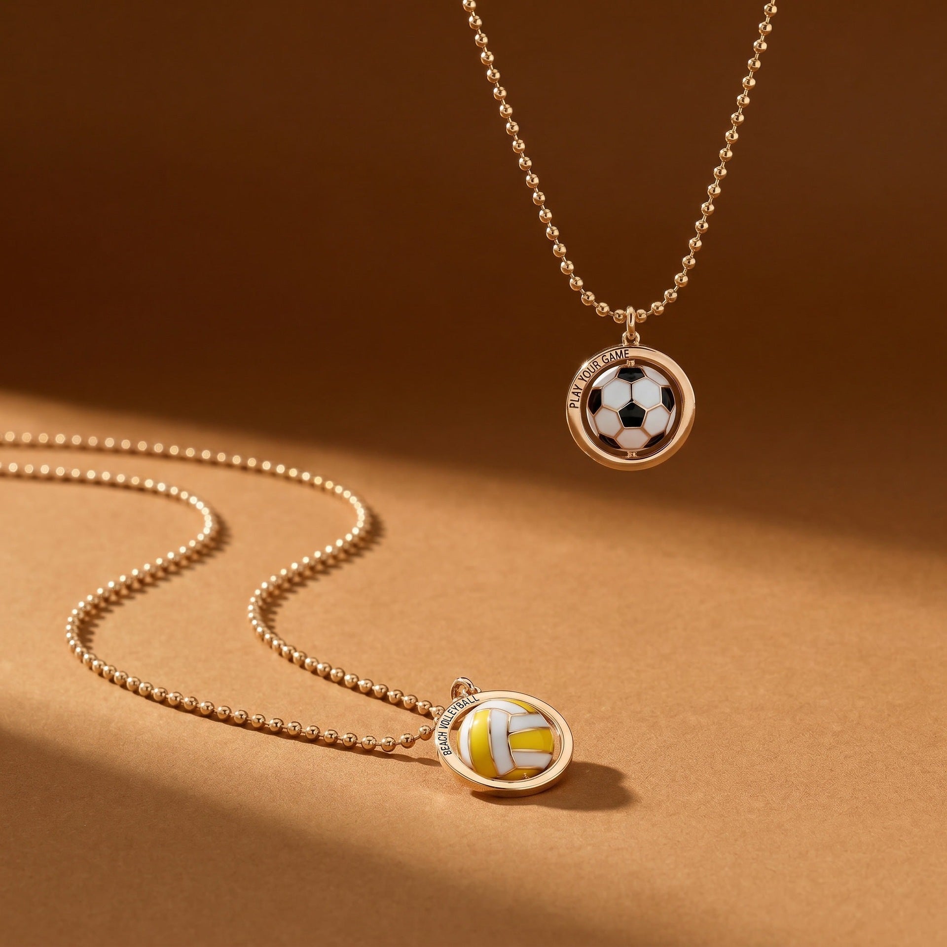 Football And Tennis Pendant Necklace For Women