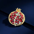 Creative Red Pomegranate Corsage Brooch Fashionable Pin