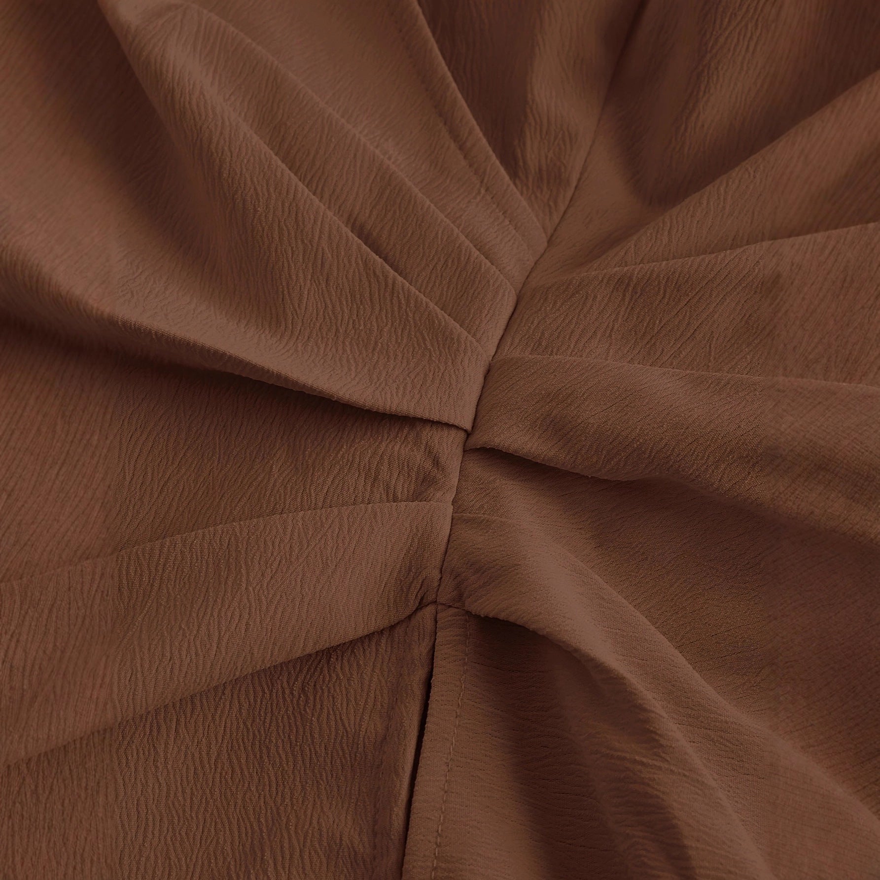 New Stylish Chic Niche-design Irregular Coffee-colored Shirt