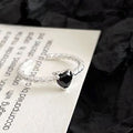 Sweet Cool Style Black Zircon XINGX Ring For Women