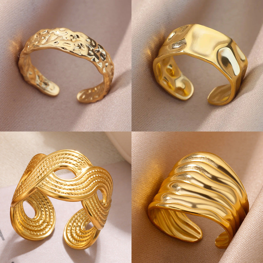 Irregular Wide Band Ring For Women