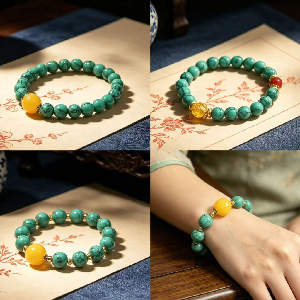 Ethnic Style Six Character Mantra Bracelet