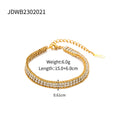 18K Gold Double-layer White Zircon Bracelet