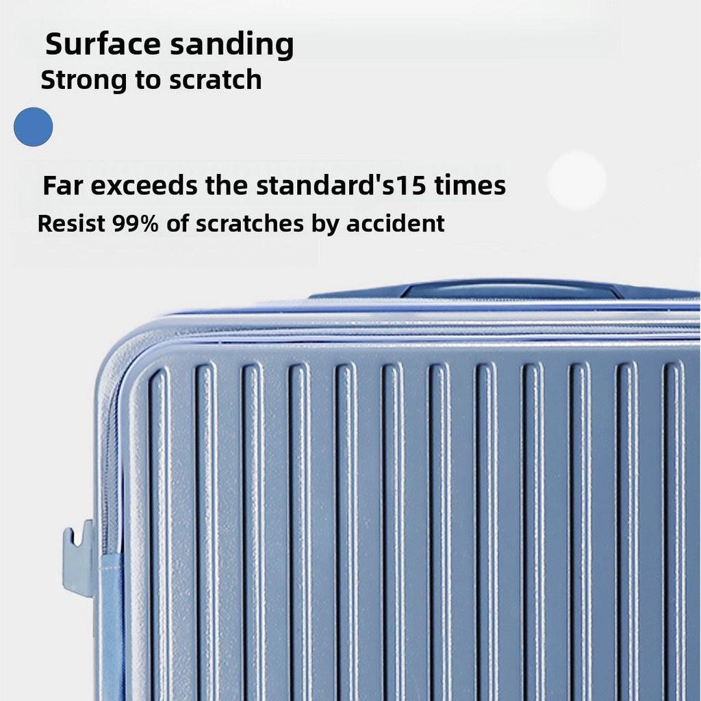Front Opening Expandable Carry On Luggage, Large And Medium Sized Cabin Bag, Made Of Alloy Material, TSA Lock, USB Charging Port, Foldable Cup Holder