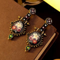 New Chinese Style Ethnic Inspired Vintage Print Earrings