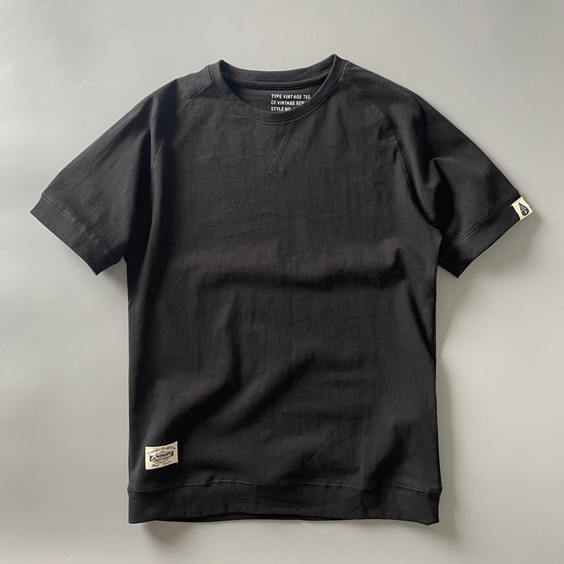 Mens Retro Crew-Neck Short-Sleeve T-Shirt