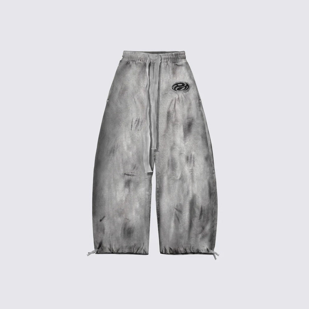 Mottled, Distressed Casual All-match Sweatpants