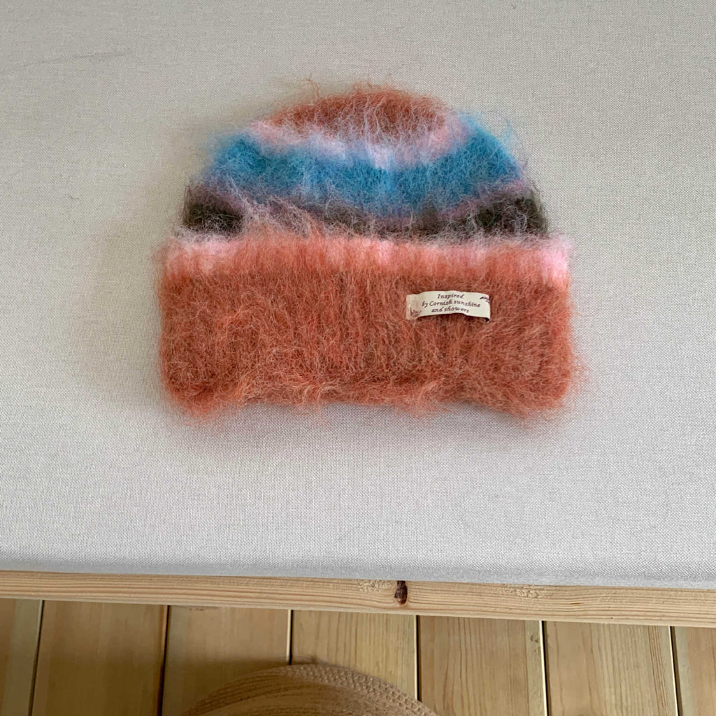 Rainbow Striped Versatile Warm Knitted Hat