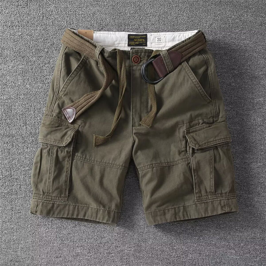 Mens Loose-fit Korean-style Trendy Mid-length Workwear Pants