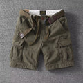 Mens Loose-fit Korean-style Trendy Mid-length Workwear Pants