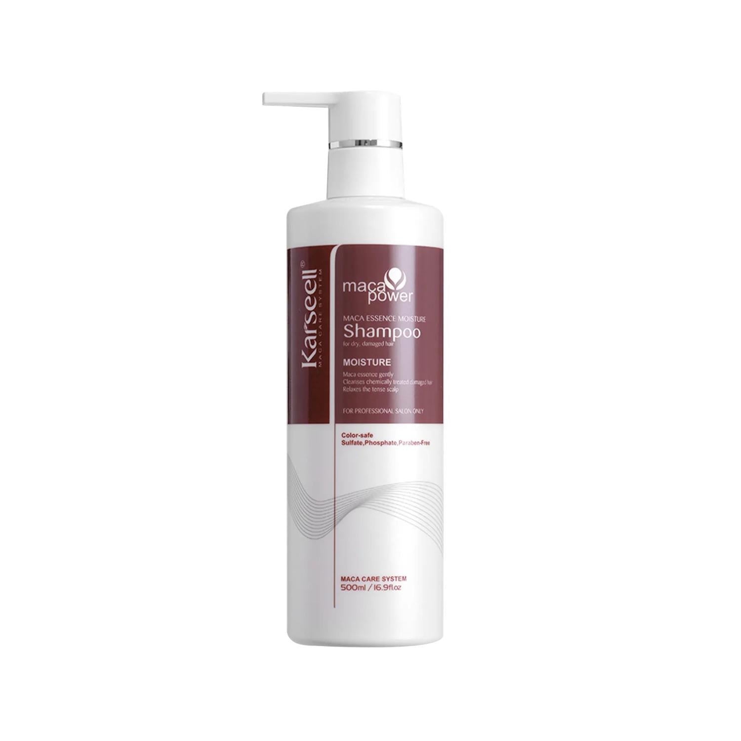 Karseell Moisturizing Shampoo with Maca Essence for Dry & Damaged Hair - 500ml Hydrating Hair Care