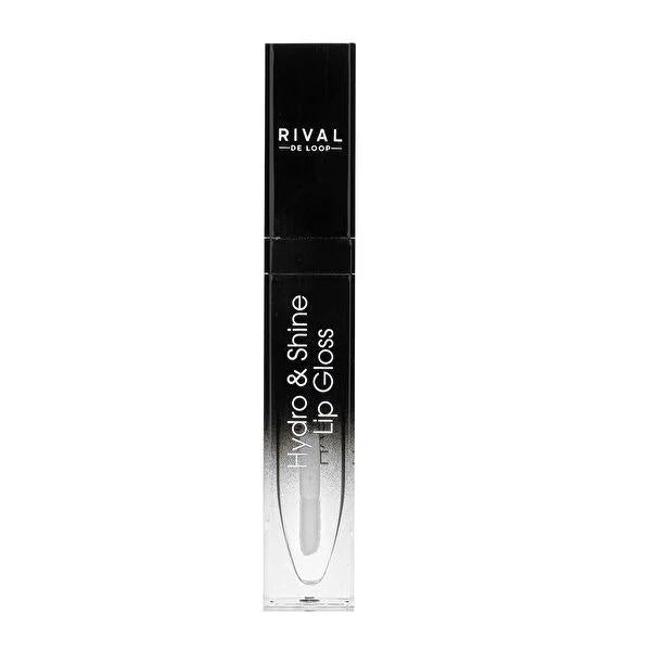 Rival de Loop Lip Gloss - Hydro & Shine No:01 Pure 7ml - Moisturizing, Non-Sticky, Natural Brown Tone