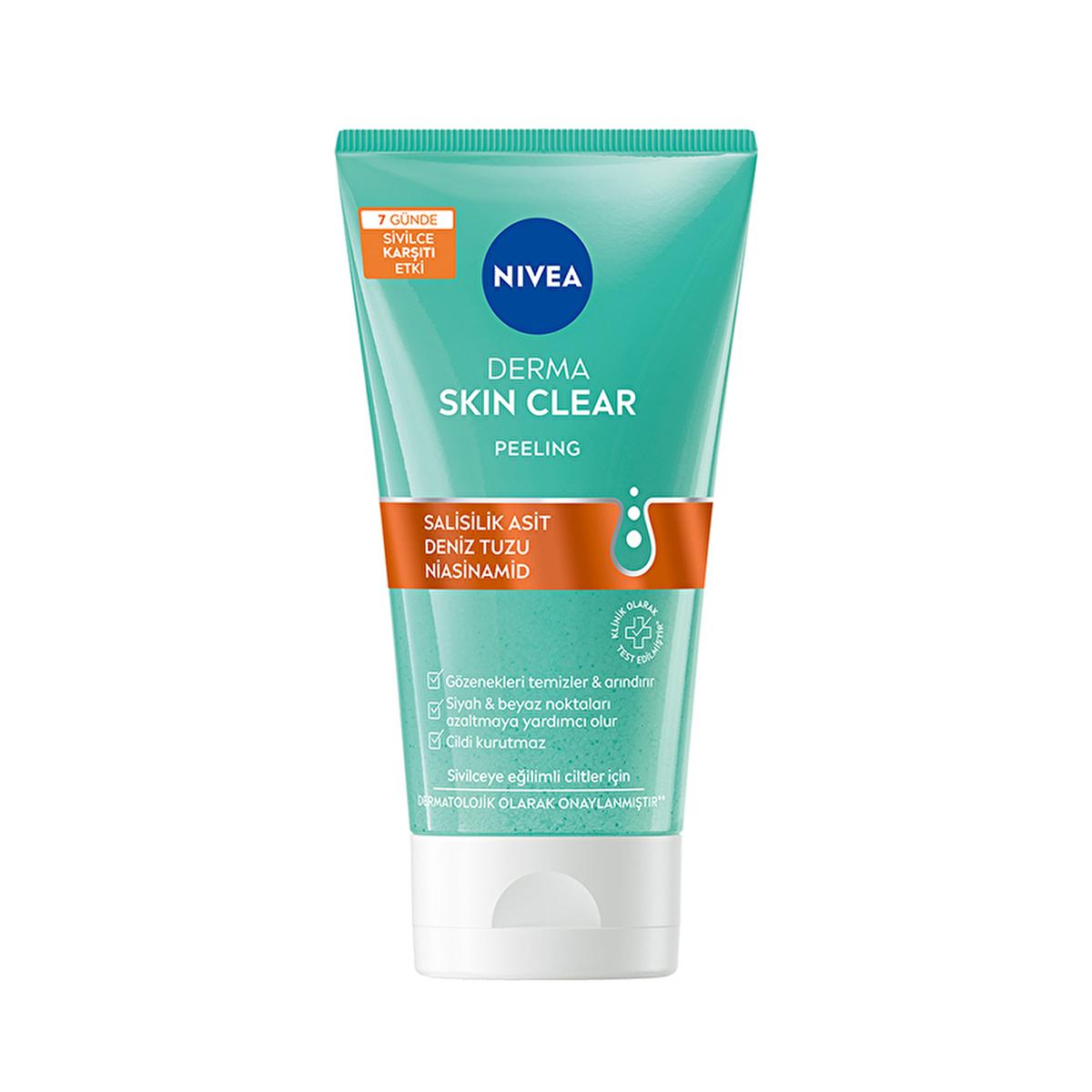 Nivea Derma Skin Clear Acne Fighting Face Peeling - Deep Cleansing, Exfoliant for Acne Prone Skin