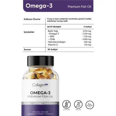 Collagen Forte Premium Omega 3 1000 mg Softgel Capsules