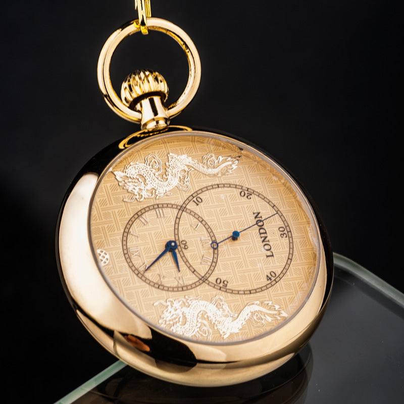 Automatic Movement Three-hand Mechanical Pocket Watch
