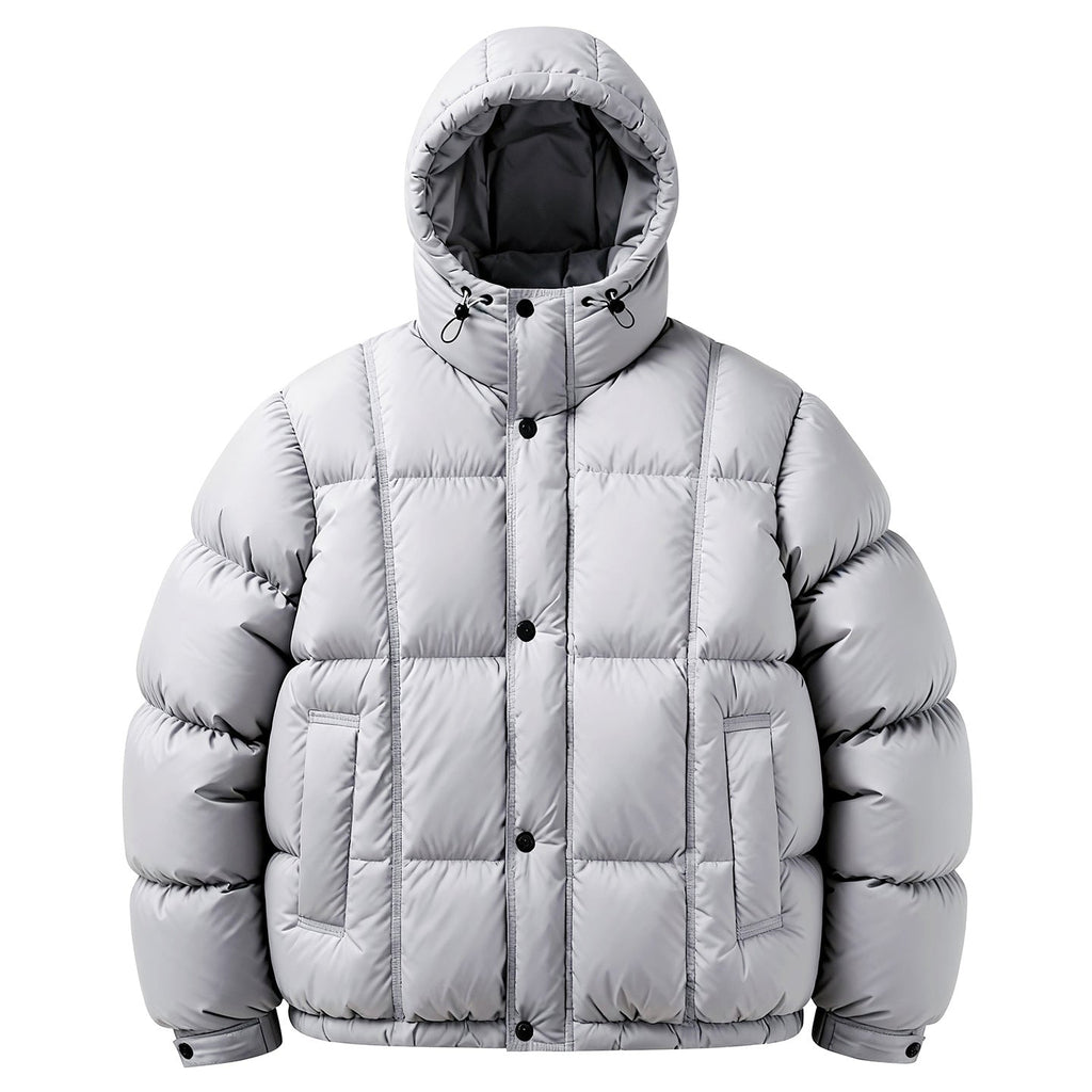 Men's Casual Loose-Fitting Hooded Down Jacket