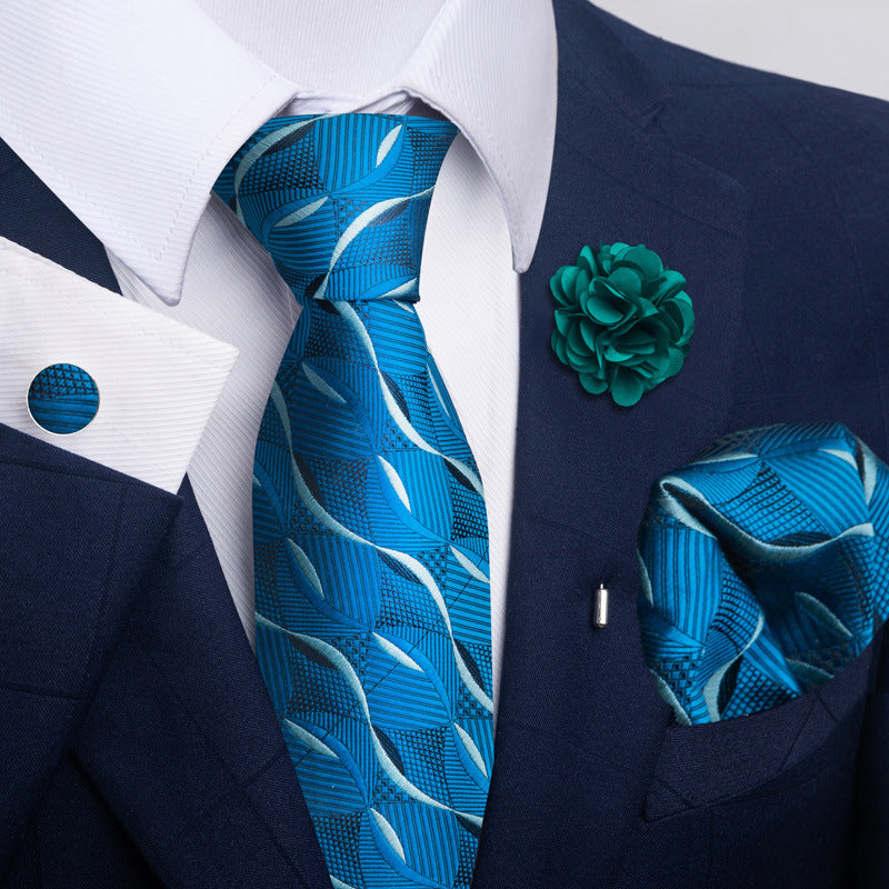 Men's Tie Suit Pocket Square Combo 8
