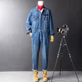 Retro Denim Casual Jumpsuit Set For Men