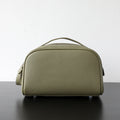 New Arrival Genuine Leather Portable Travel Toiletry Bag, Womens Cosmetic Case