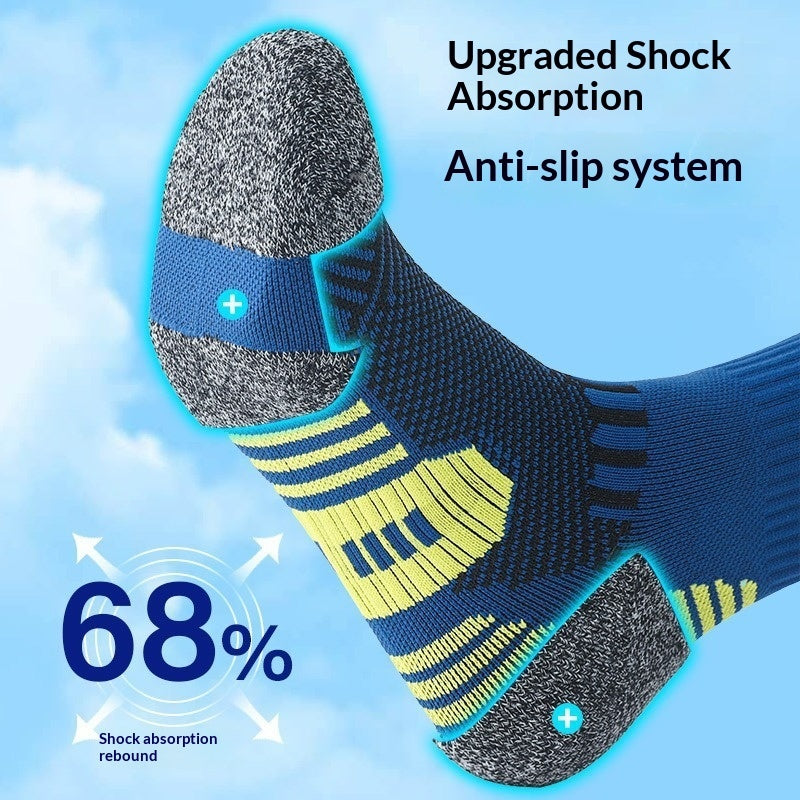 Men's Basketball Socks Mid-calf Length With A Terry-cloth Sole