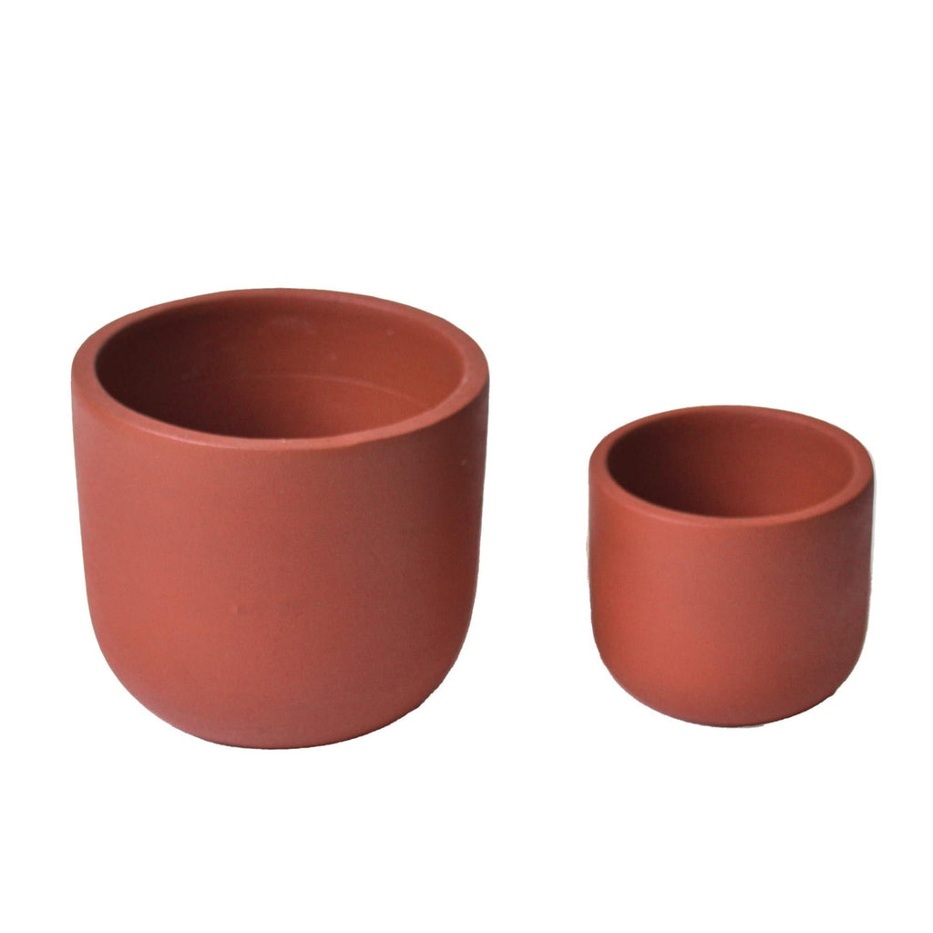 4 Inch and 6 Inch Terracotta Pot Set of 2 Ceramic Planter Clay Pots for Indoor Plants Succulent Planter with Drainage Hole and Mesh Net DIY Craft Garden & Home Decor