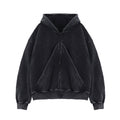 American-style Vintage Washed-and-distressed Cardigan Zip-up Hoodie