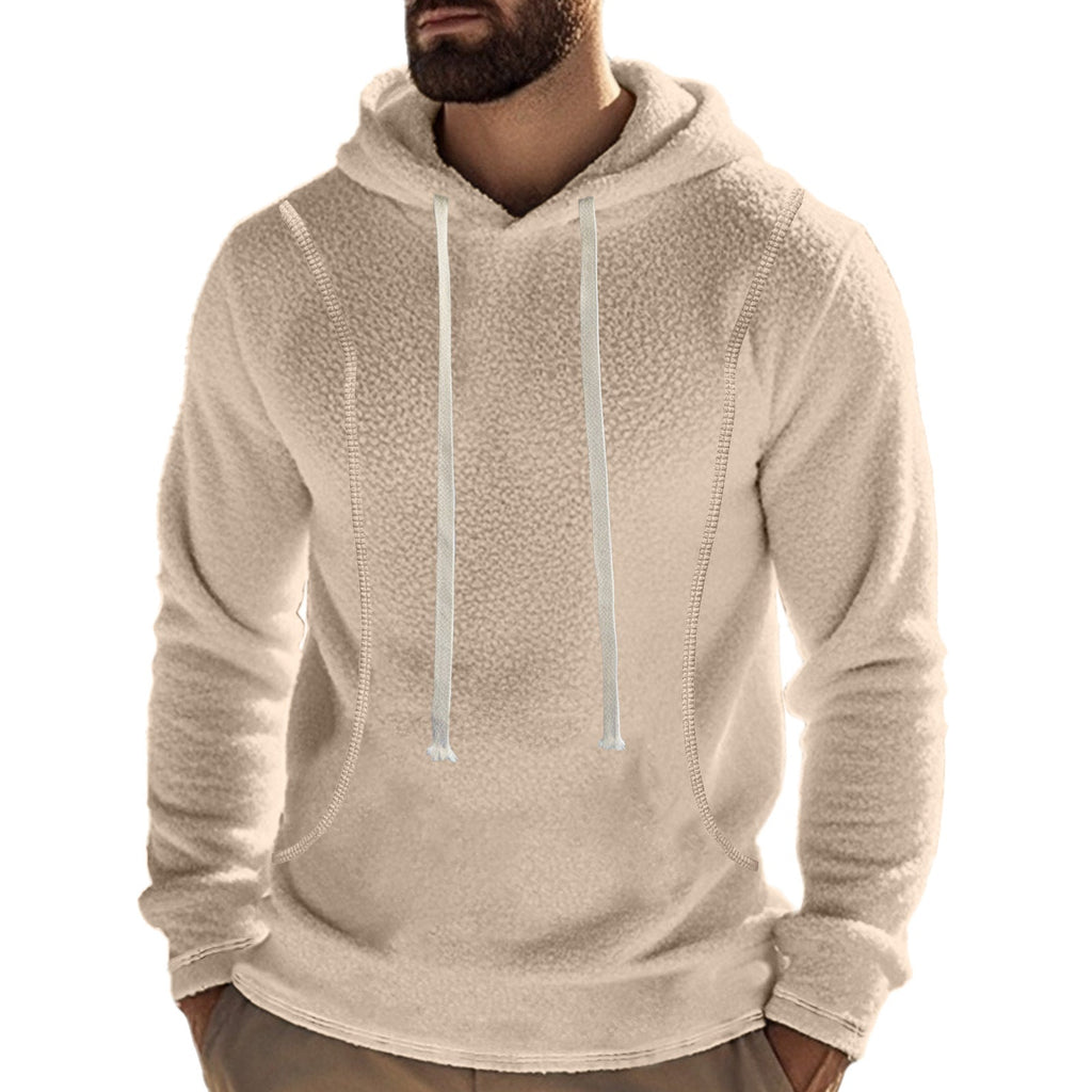 Mens Fleece Long-Sleeve Pullover Hoodie