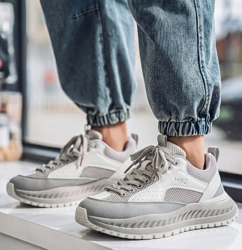 Men's Shoes 2026 Summer & Autumn New Arrival, Breathable Mesh Low-Top Soft Sole Sneakers, Four-Season Height-Increasing Thick Sole Dad Shoes For Men