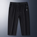 Summer New Mens Casual Ice-Silk Cropped Pants