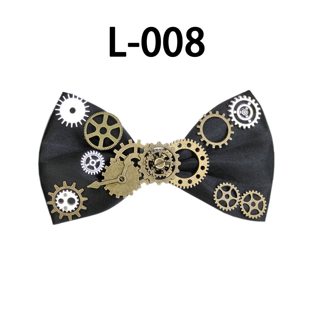 Men's Steampunk Fabric Butterfly Bow Tie