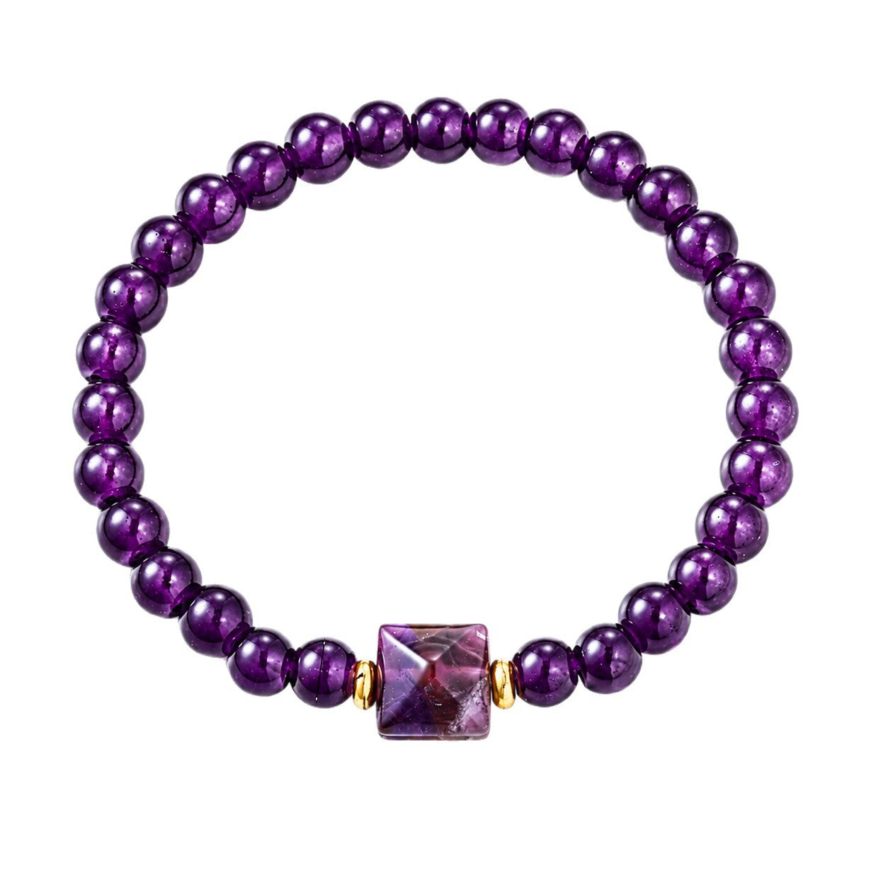 New Womens Amethyst Bead Bracelet