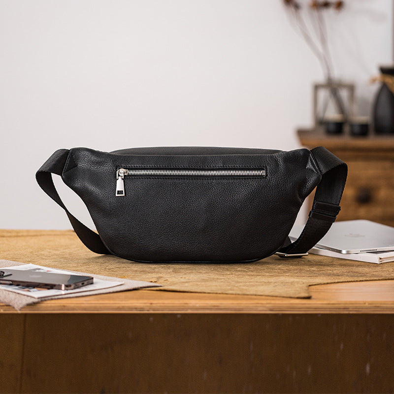 Leather Crossbody Bag Motorcycle Bag Sports Mens Bag
