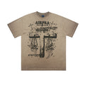 Printed Cotton Short-sleeved T-shirt Men's And Women's Bottoming Shirt Autumn And Winter