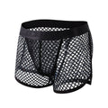 Men's Solid Color Mesh Low Waist Underwear