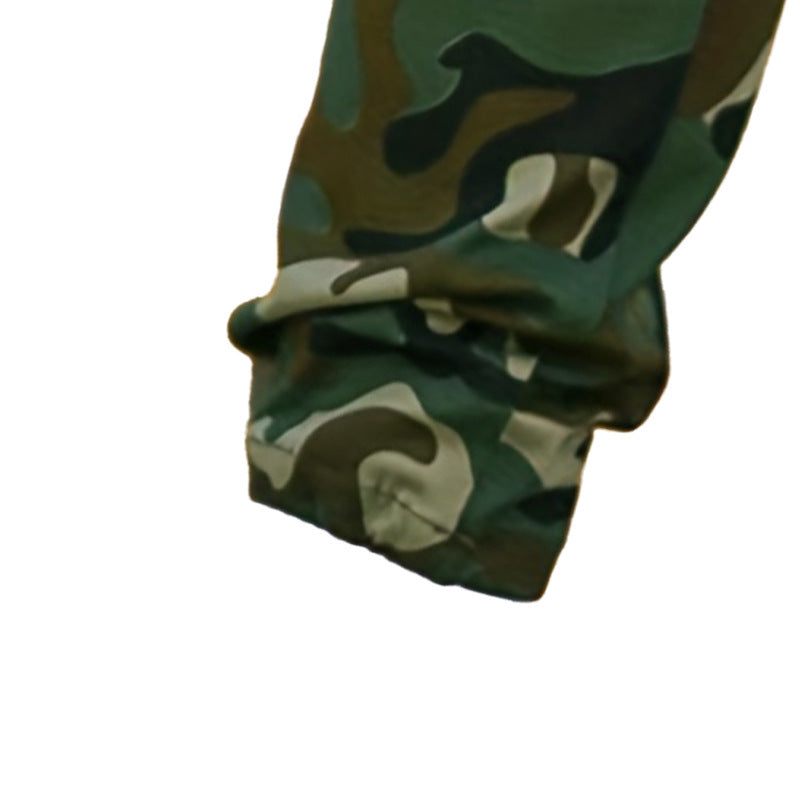 Camouflage Ankle-tied Men's Overalls Pants