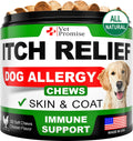 Dog Allergy Chews 120 Count Itch Relief Hot Spots Immune Support