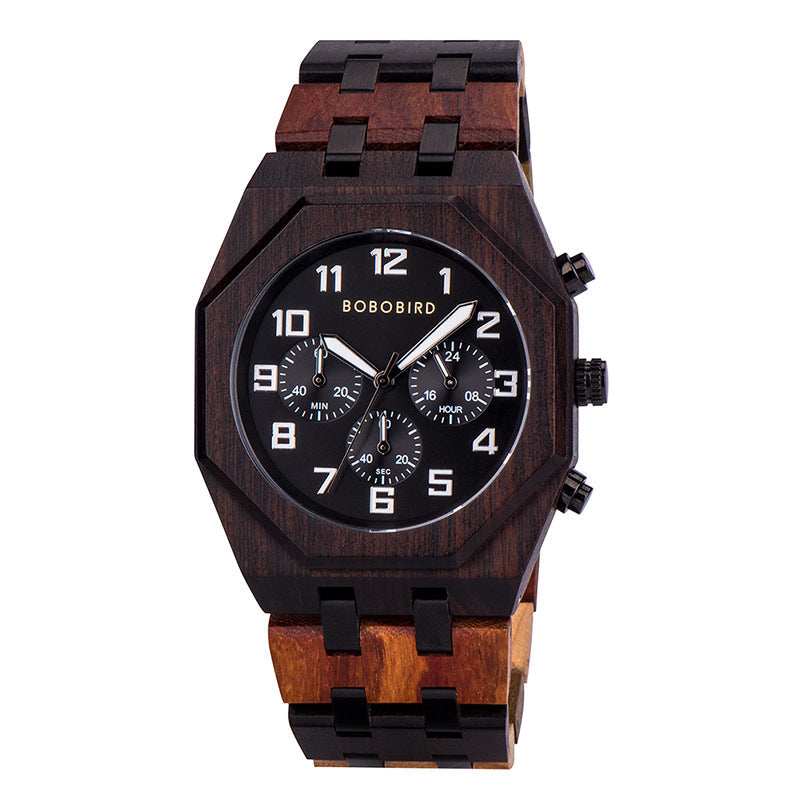 Wooden Watch T92 Quartz Decoration