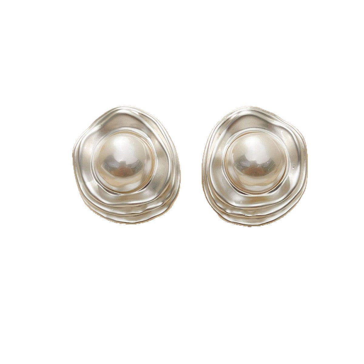 High-end Irregular-shaped Round Stud Earrings