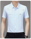 Summer Men's Short Sleeve Seamless Business Shirt