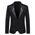 Stage Banquet Host Party Diamond-Shaped Sequin Suit Tuxedo Coat