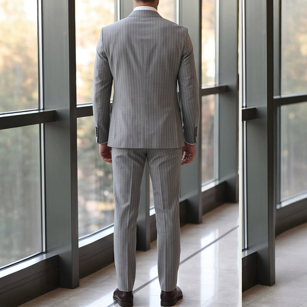 Mens Striped Business Suit Set