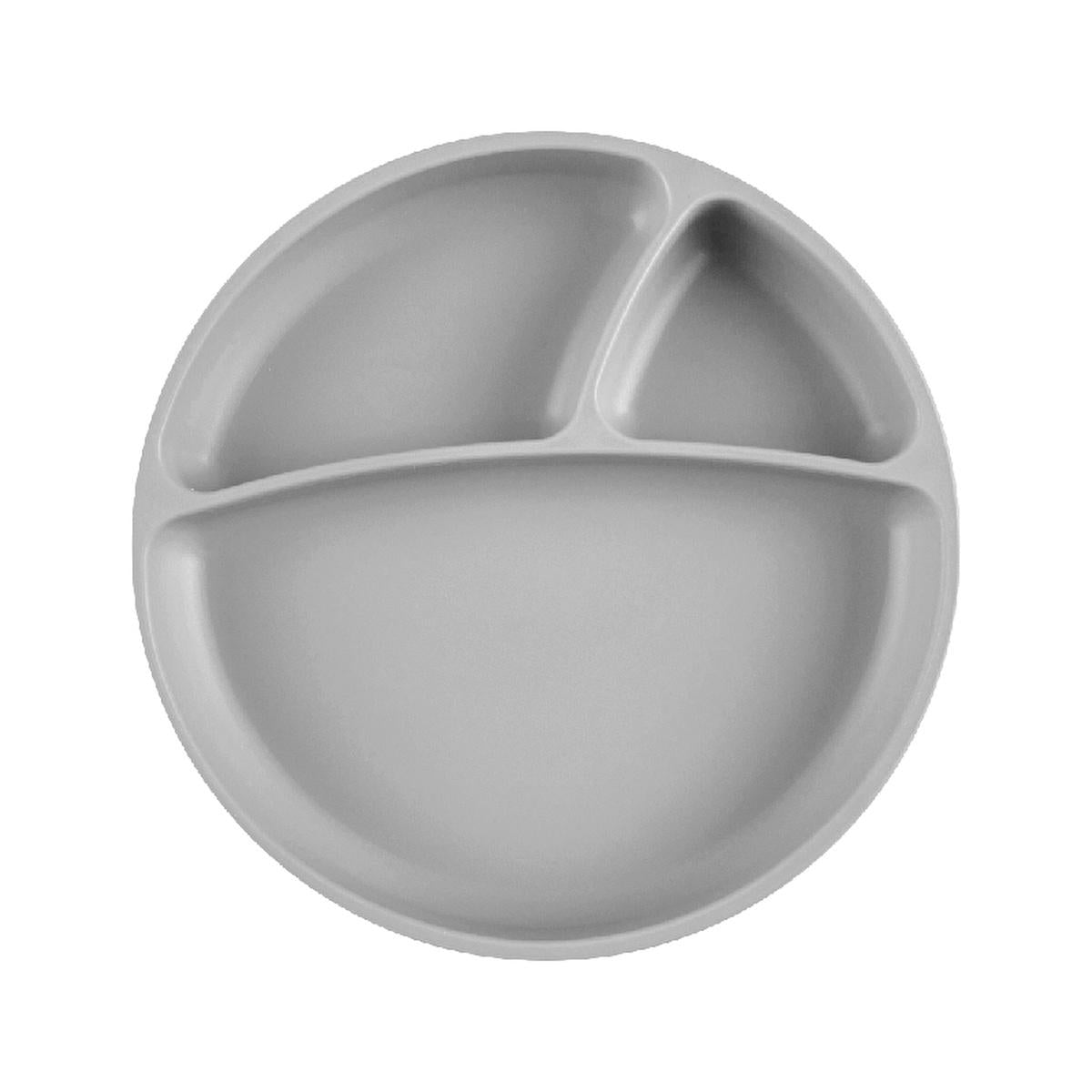 OiOi 100% Premium Silicone Baby Plate - Vacuum-Sealed, Heat Resistant, Non-Toxic - Perfect for Self-Feeding & Mealtime