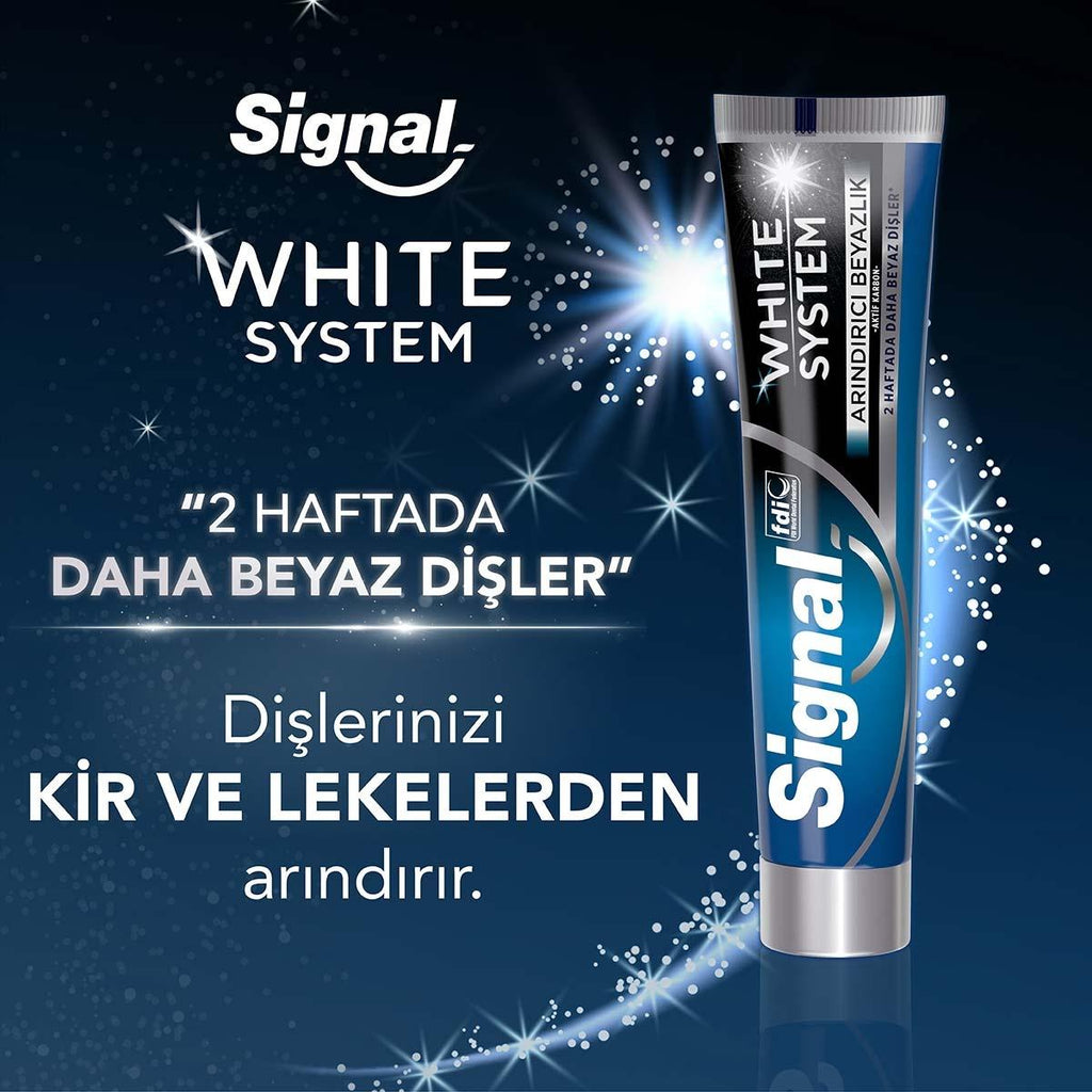Signal White System Purifying Whitening Toothpaste - White Teeth, Fresh Breath
