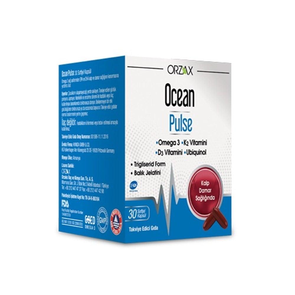 Ocean Pulse 30 Softgel Capsules - Omega 3, K2 & D3 | 30 Count